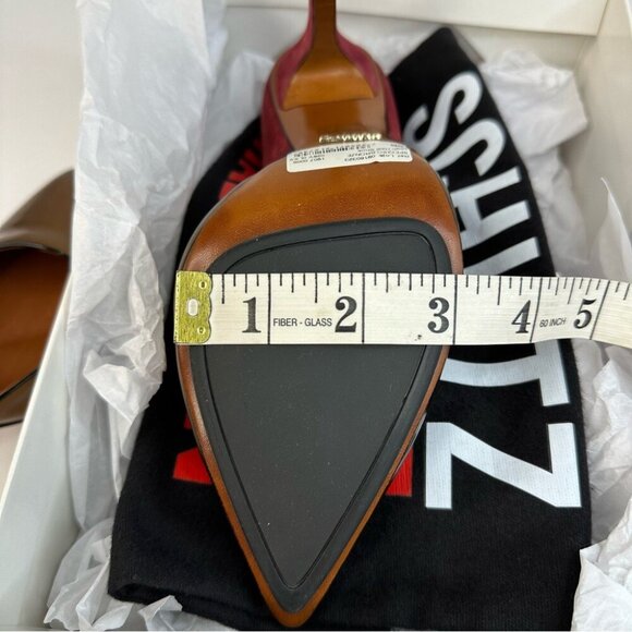 Schutz Women's NIB Spechio Bronze Metallic Suede Stiletto‎ Luxury Pump Size 9B - Picture 12 of 13